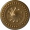 Ekena Millwork Foster Shell Ceiling Medallion (Fits Canopies up to 9 5/8"), Hand-Painted Pale Gold, 15 3/4"OD x 2"P CM15FOPAS - alternate 1